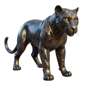 magnificent traditional Black Panther Silhouette Stealthy Predator Cutout for Wildlife Projects png