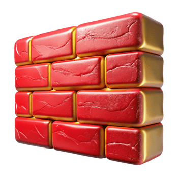 wonderful traditional Brick Wall Pattern Red Clay Transparent Background detailed png