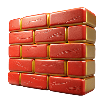 wonderful minimalist Brick Wall Pattern Red Clay Transparent Background high resolution png
