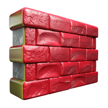 beautiful vintage Brick Wall Red Texture Pattern Cutout Building Material premium png