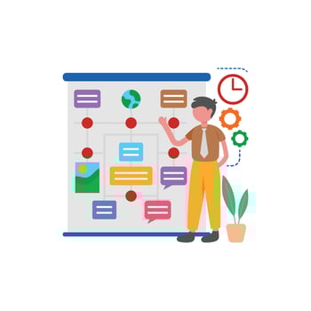 Project Management Flat Illustration vector