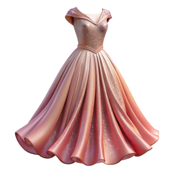 vibrant modern Bridesmaid Dress Pink Chiffon Flowing Transparent premium png