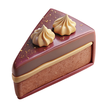 magnificent traditional Cake Slice Chocolate Birthday Treat Cutout for Dessert Menus exclusive png