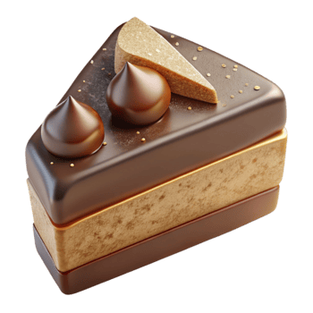 dramatic vintage Cake Slice Chocolate Birthday Treat Cutout for Dessert Menus authentic png