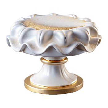 elegant traditional Cake Stand White Ceramic Transparent for Dessert Displays high resolution png