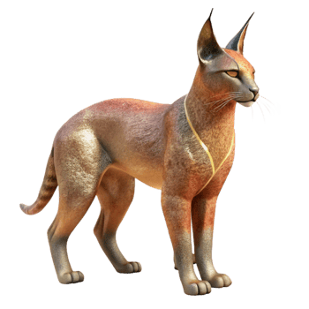extraordinary rustic Caracal Silhouette Desert Cat Isolated for Wildlife Conservation exclusive png