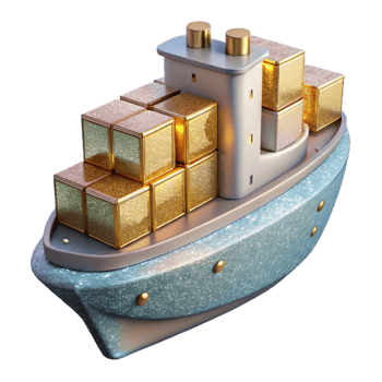 wonderful minimalist Cargo Ship Transparent Background for Logistics Projects high quality png