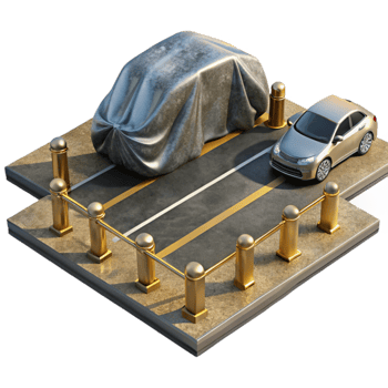 elegant contemporary Car Parking Lot Asphalt Lines Isolated genuine png