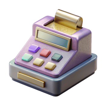 dramatic rustic Cash Register Icon Isolated Cutout for Retail Sales authentic png