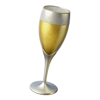 beautiful minimalist Champagne Flute Glass Elegant Stemware Isolated for Celebrations authentic png