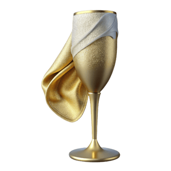 stunning vintage Champagne Flute Glass Elegant Stemware Isolated for Celebrations png