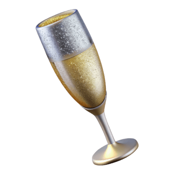 wonderful rustic Champagne Flute Sparkling Wine Celebration Isolated for Party Supplies original png