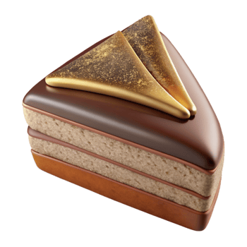 extraordinary creative Chocolate Cake Slice with Frosting Transparent for Birthday Celebrations professional png