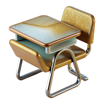 stunning modern Classroom Desk and Chair Cutout for School Furniture Designs professional png