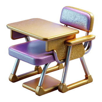 beautiful traditional Classroom Desk and Chair Cutout for School Furniture Designs original png