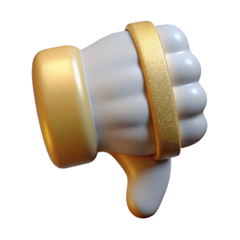 extraordinary vintage Clean Thumbs Down Icon Isolated for User Feedback high quality png