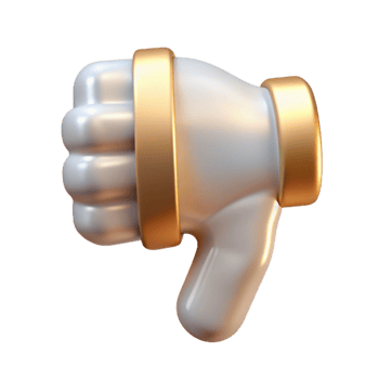 wonderful abstract Clean Thumbs Down Icon Isolated for User Feedback detailed png