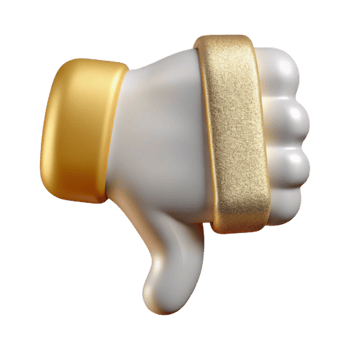 dramatic rustic Clean Thumbs Down Icon Isolated for User Feedback exclusive png