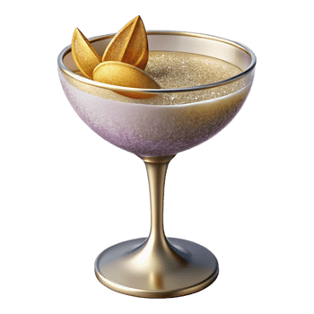 dramatic abstract Cocktail Glass with Garnish Isolated for Bar Promotion genuine png