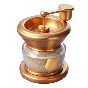 impressive rustic Coffee Grinder Burr Grinder Cutout for Coffee Enthusiasts original png