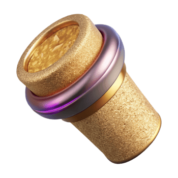 dramatic creative Cork Texture Wine Bottle Stopper Isolated for Beverage Industry high resolution png