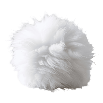 White Fluffy Ball Photograph On Transparent Background png