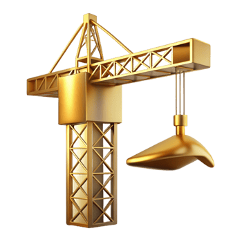 extraordinary artistic Crane Silhouette Construction Cutout for Building Projects premium png