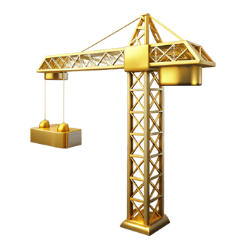 wonderful minimalist Crane Silhouette Construction Cutout for Building Projects original png