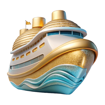 dramatic artistic Cruise Liner Isolated Cutout for Vacation Themes detailed png