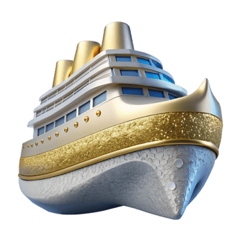 beautiful modern Cruise Liner Isolated Cutout for Vacation Themes detailed png