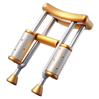magnificent contemporary Crutches Medical Support Device Isolated Injury Recovery png