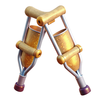 vibrant artistic Crutches Mobility Aid Equipment Cutout high quality png