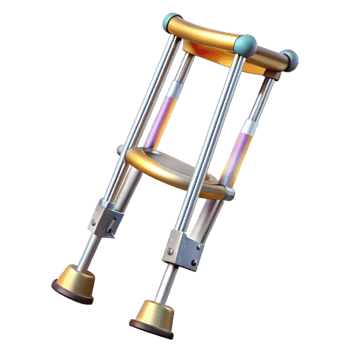 dramatic modern Crutches Mobility Aid Transparent for Rehabilitation Graphics genuine png