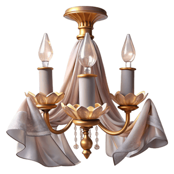 vibrant rustic Crystal Chandelier Wedding Decor Isolated png