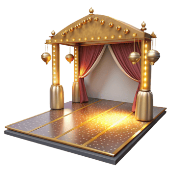 elegant classic Dance Floor Empty Spotlight Cutout for Wedding Reception high resolution png
