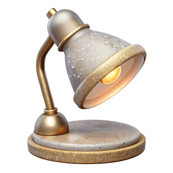 beautiful rustic Desk Lamp Workspace Lighting Cutout for Interior Visualization png