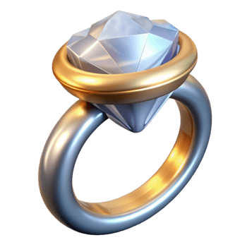 vibrant minimalist Diamond Engagement Ring Isolated for Jewelry Design premium png