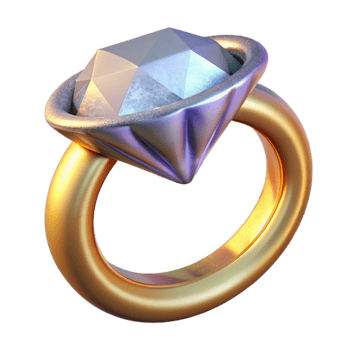 beautiful minimalist Diamond Ring Anniversary Symbol Isolated genuine png