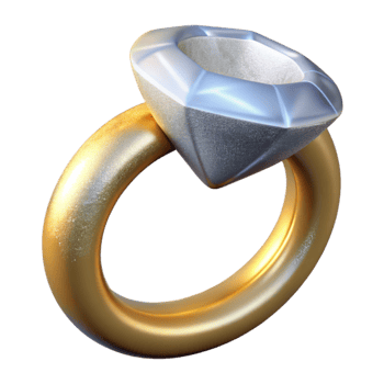 dramatic classic Diamond Ring Anniversary Symbol Isolated premium png
