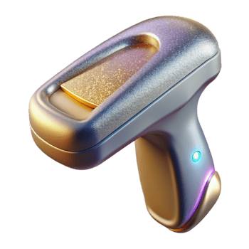 serene minimalist Digital Barcode Scanner Isolated for Retail Applications exclusive png