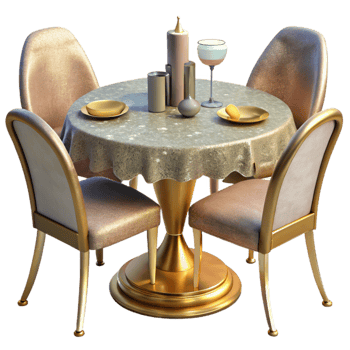 beautiful contemporary Dining Table Silhouette Cutout for Restaurant Menus genuine png