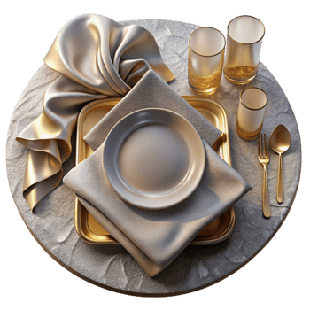 dramatic classic Dinner Plate Square Ceramic Dishware Cutout Modern Table Setting png