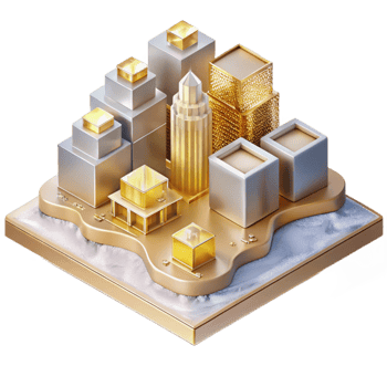 vibrant creative D Map with Isometric Building Models Transparent for Urban Planning exclusive png