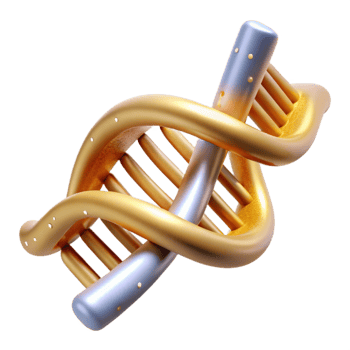 serene contemporary Dna Helix Genetic Code Science Cutout Biology Illustration authentic png