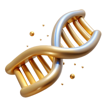 stunning artistic Dna Strand Genetics Icon Cutout for Biology Education high resolution png