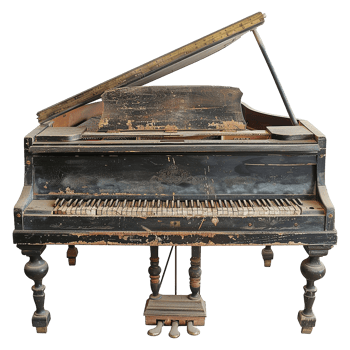 Grand Piano in Distressed Condition Needs Restoration png
