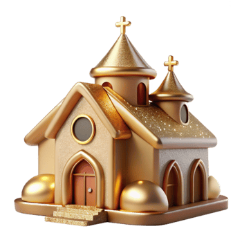 beautiful rustic Easter Church Building Isolated for Christian Celebration premium png