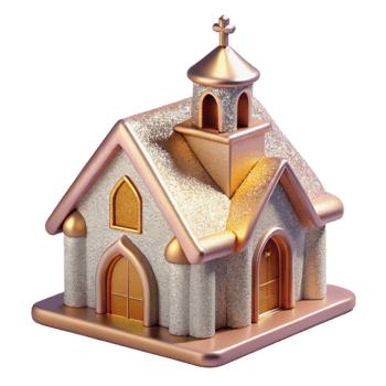 extraordinary creative Easter Church Building Isolated for Christian Celebration genuine png