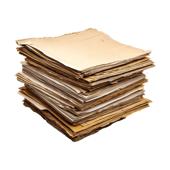 A Stack of Old Cardboard Sheets and Papers Ready for Recycling png
