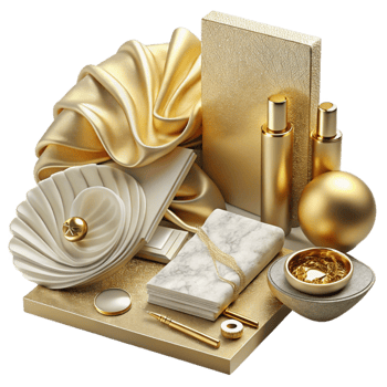 magnificent abstract Elegant Stationery Set Mockup Gold Accents Transparent original png